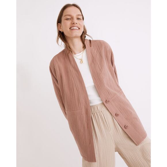Madewell Jackets & Blazers - Madewell Mauve Relaxed Lightspun Robe Jacket Blazer, Medium